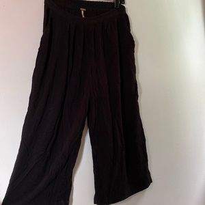 Harlow High Waisted Wide Leg Capri Trouser